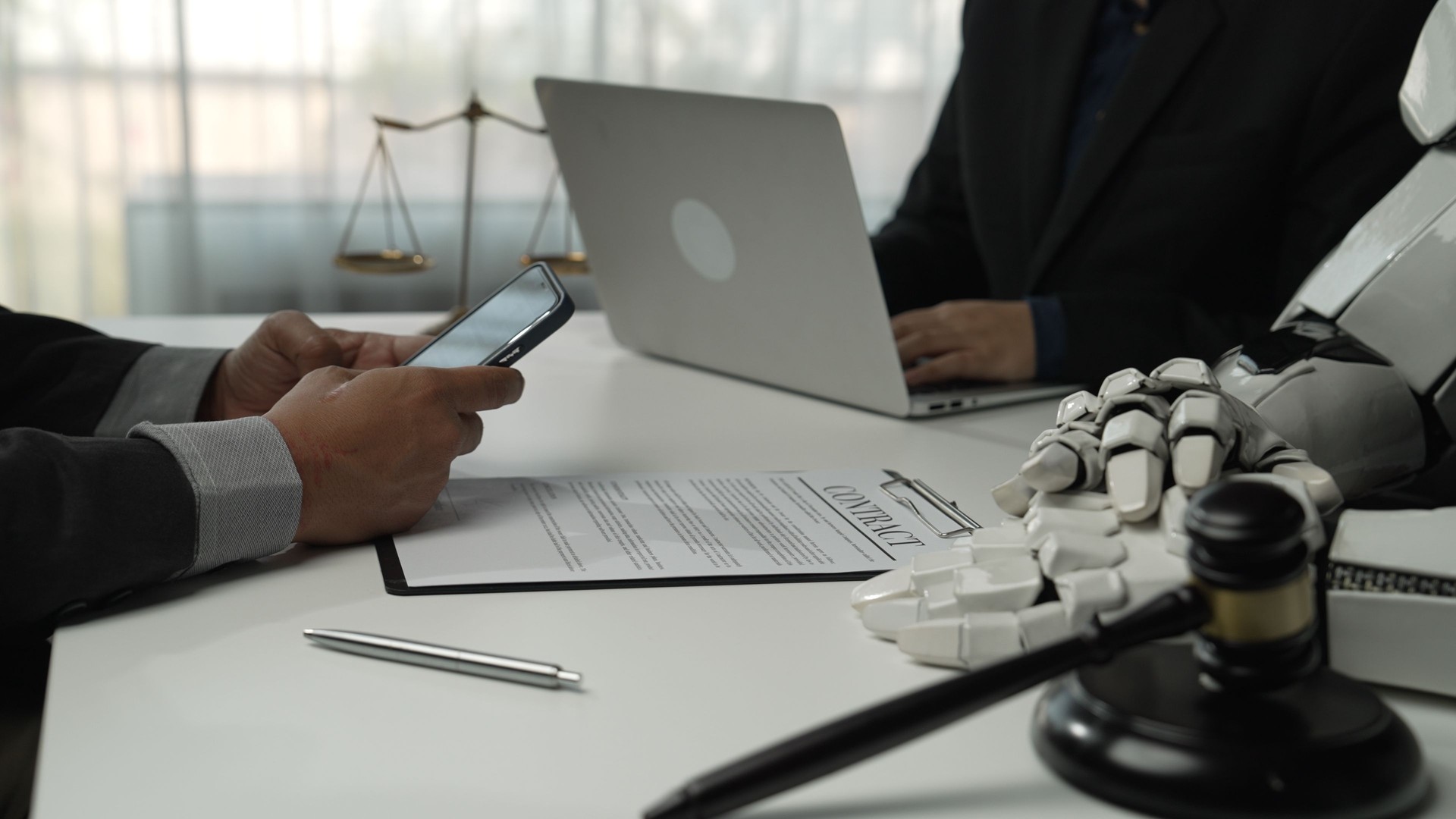 Robotic Assistant in Legal Office Setting with Technology and Documents